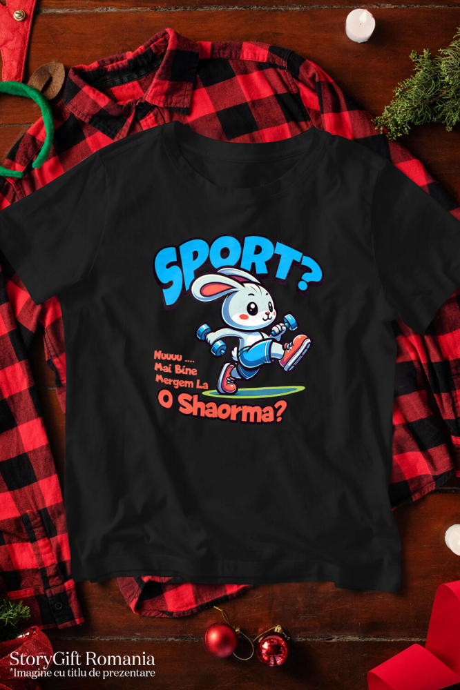 Tricou Femei, Barbati, Copii, Fata, Baiat, Unisex Personalizat Iepure Sportiv Gri Cu Gantere – Design Haios pentru Cadouri Personalizate [3]