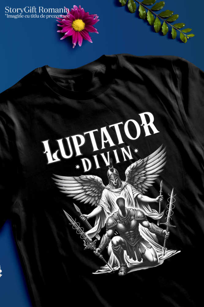 Tricou Femei, Barbati, Copii, Fata, Baiat, Unisex Personalizat Inger Samurai cu Aripi - Statuie Motivatională pentru Bărbați și Femei [3]