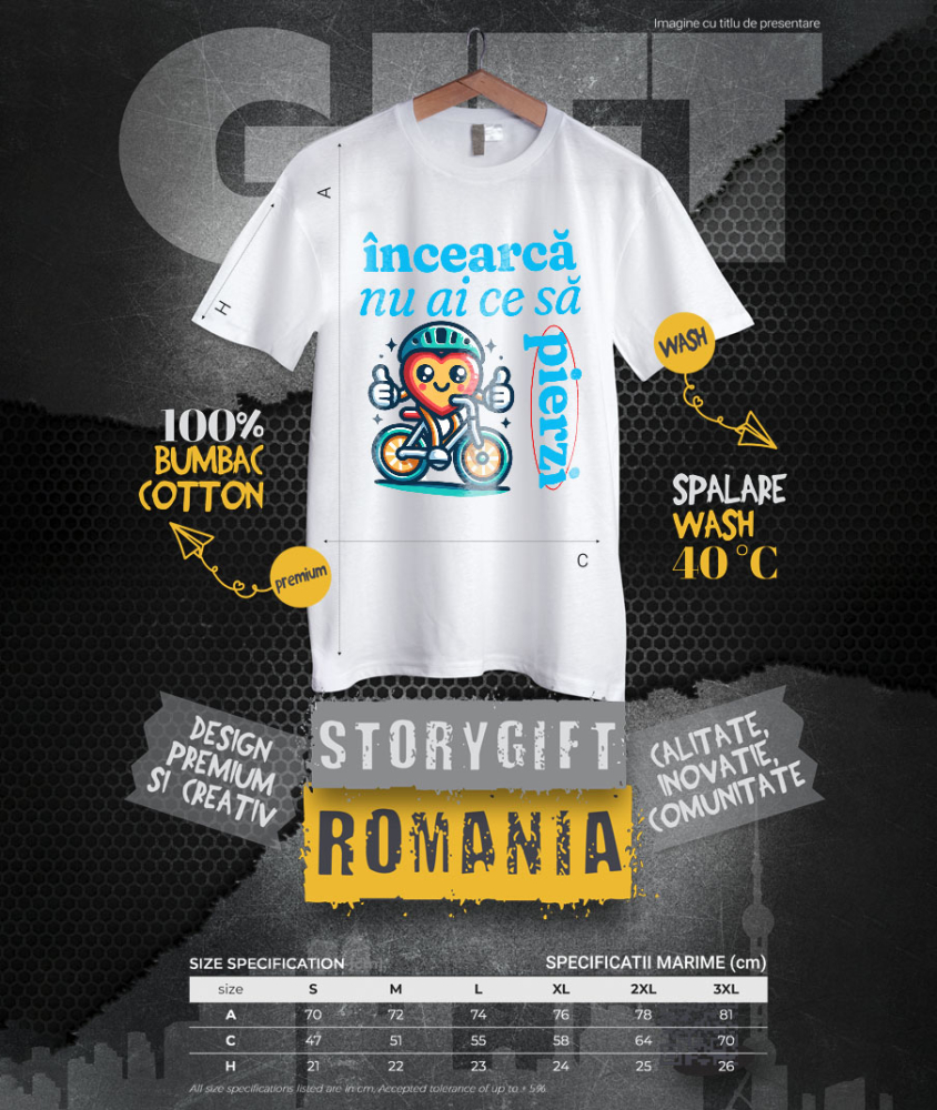 Tricou Femei, Barbati, Copii, Fata, Baiat, Unisex Personalizat Cască Bicicletă Personalizată și Inimă Colorată – Cadou Sportiv Unic [4]