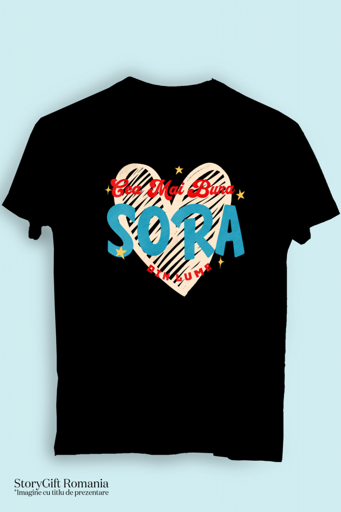 Tricou Femei, Barbati, Copii, Fata, Baiat, Unisex Personalizat Tricou Personalizat Sora – Cadou Special pentru Cea Mai Bună Soră [3]