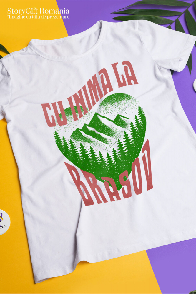 Tricou Femei, Barbati, Copii, Fata, Baiat, Unisex Personalizat Tricou Personalizat Natură - „Cu Inima la Brașov” | Cadouri Speciale [3]