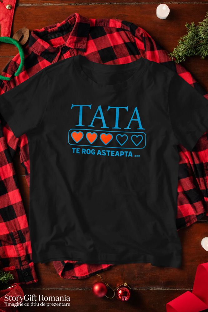 Tricou Femei, Barbati, Copii, Fata, Baiat, Unisex Personalizat Cadouri Personalizate Tata | Inimi Pline de Culoare, Iubire și Familie [3]