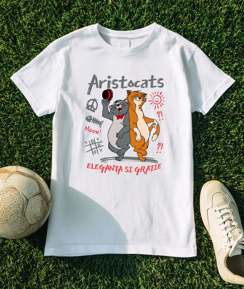 Tricou Barbati cu isicile Aristocrate in Lumea Magica 100% Bumbac, Alb, L [3]