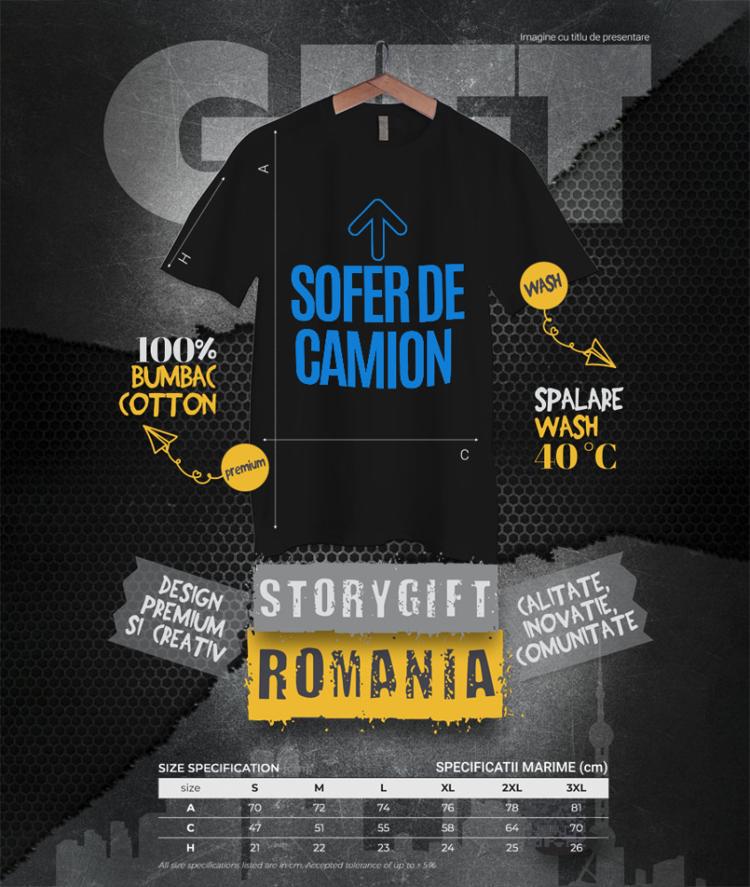 Tricou Femei, Barbati, Copii, Fata, Baiat, Unisex Personalizat Iubitor De Camioane – Design Personalizat pentru Șoferii Profesioniști [4]