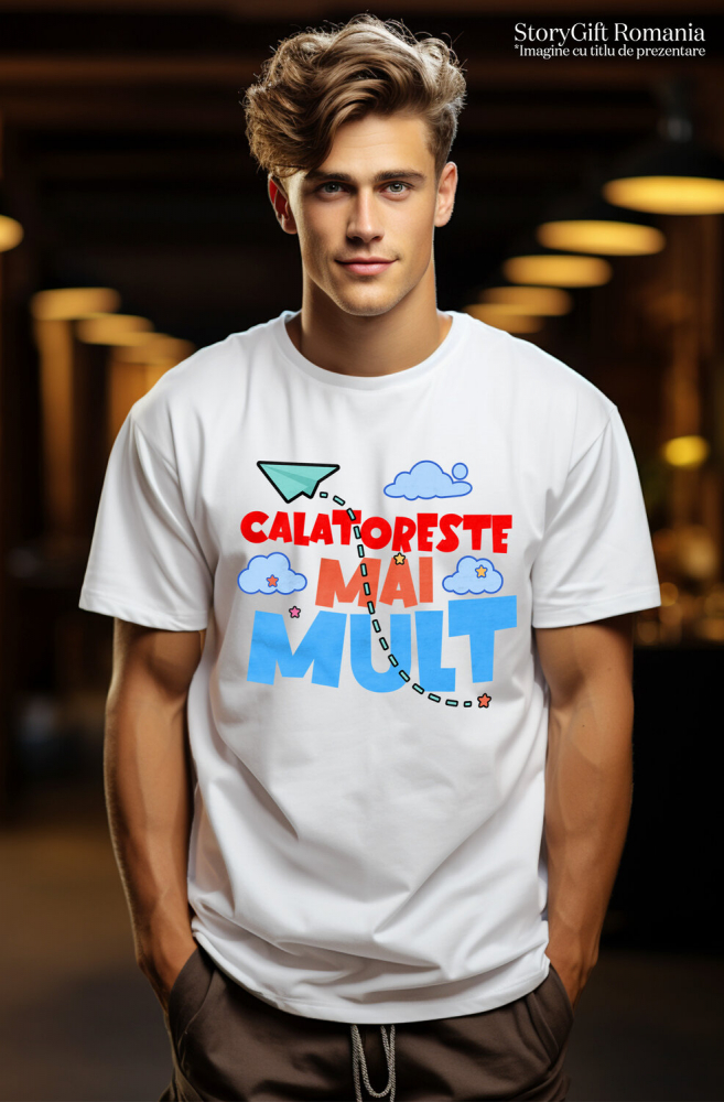 Tricou Femei, Barbati, Copii, Fata, Baiat, Unisex Personalizat Călătorește Mai Mult – Tricou Personalizat pentru Iubitorii de Aventură [2]