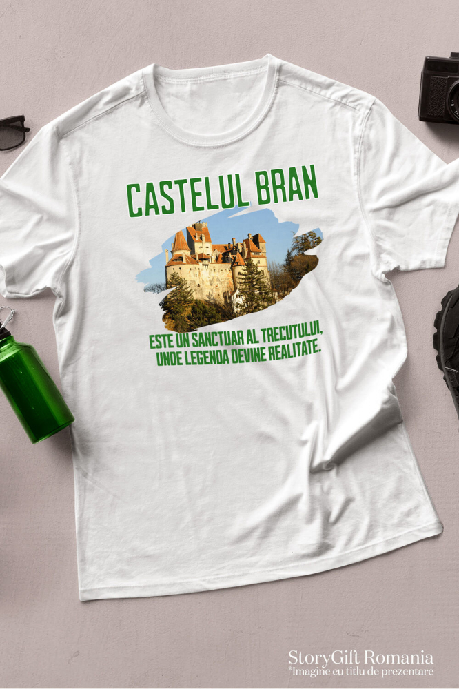 Tricou Femei, Barbati, Copii, Fata, Baiat, Unisex Personalizat "Castelul Bran – Atracție Turistică și Destinație de Călătorie în România" [3]
