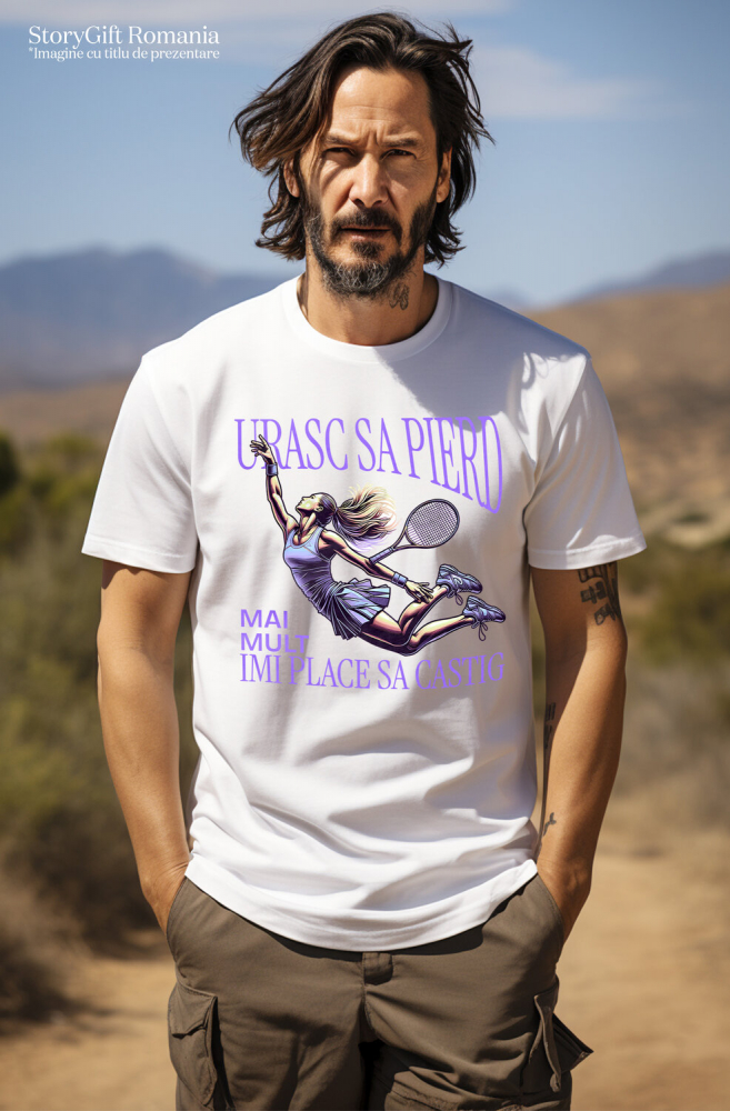 Tricou Femei, Barbati, Copii, Fata, Baiat, Unisex Personalizat Jucătoare de Tenis în Acțiune - Tricou Personalizat pentru Pasionații Sportului [2]