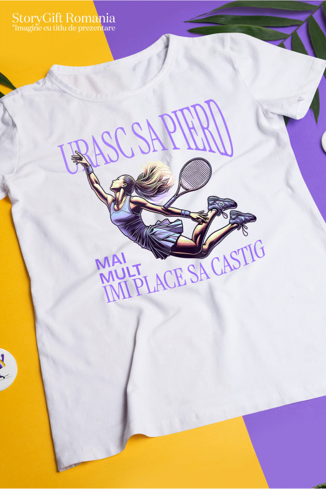 Tricou Femei, Barbati, Copii, Fata, Baiat, Unisex Personalizat Jucătoare de Tenis în Acțiune - Tricou Personalizat pentru Pasionații Sportului [3]