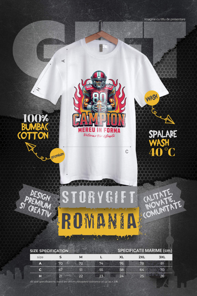 Tricou Femei, Barbati, Copii, Fata, Baiat, Unisex Personalizat Fotbal American – Uniformă Roz și Casca Personalizată „Campion Mereu În Formă” [4]