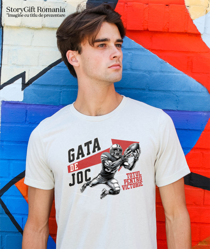 Tricou Femei, Barbati, Copii, Fata, Baiat, Unisex Personalizat Jucător de Fotbal American – Design Sportiv pentru Cadouri Personalizate [2]