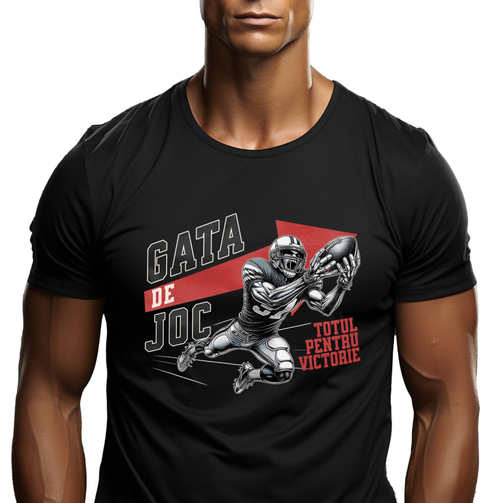 Tricou Femei, Barbati, Copii, Fata, Baiat, Unisex Personalizat Jucător de Fotbal American – Design Sportiv pentru Cadouri Personalizate [1]