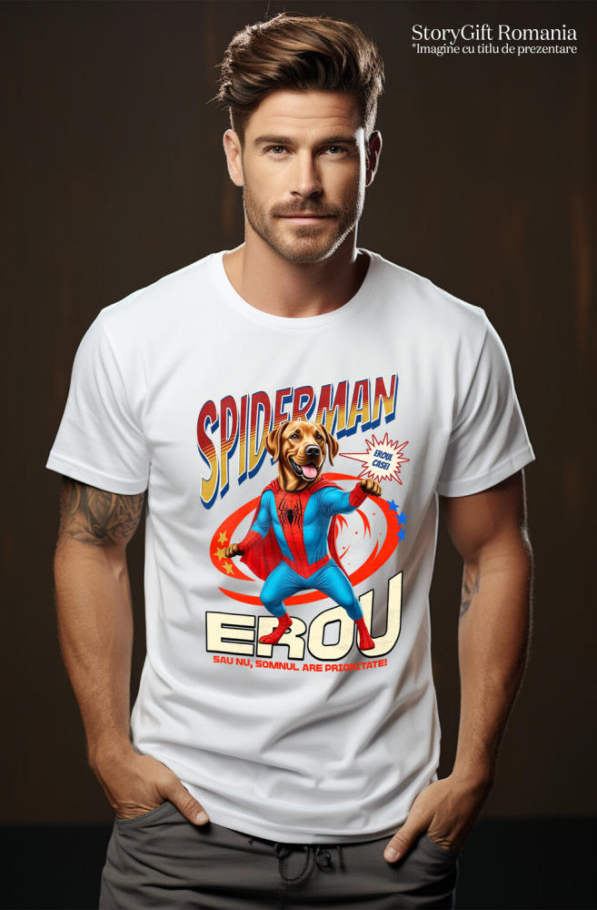 Tricou Femei, Barbati, Copii, Fata, Baiat, Unisex Personalizat Labrador Retriever în Costum Spider-Man - Cadou Personalizat pentru Copii și Familie [2]