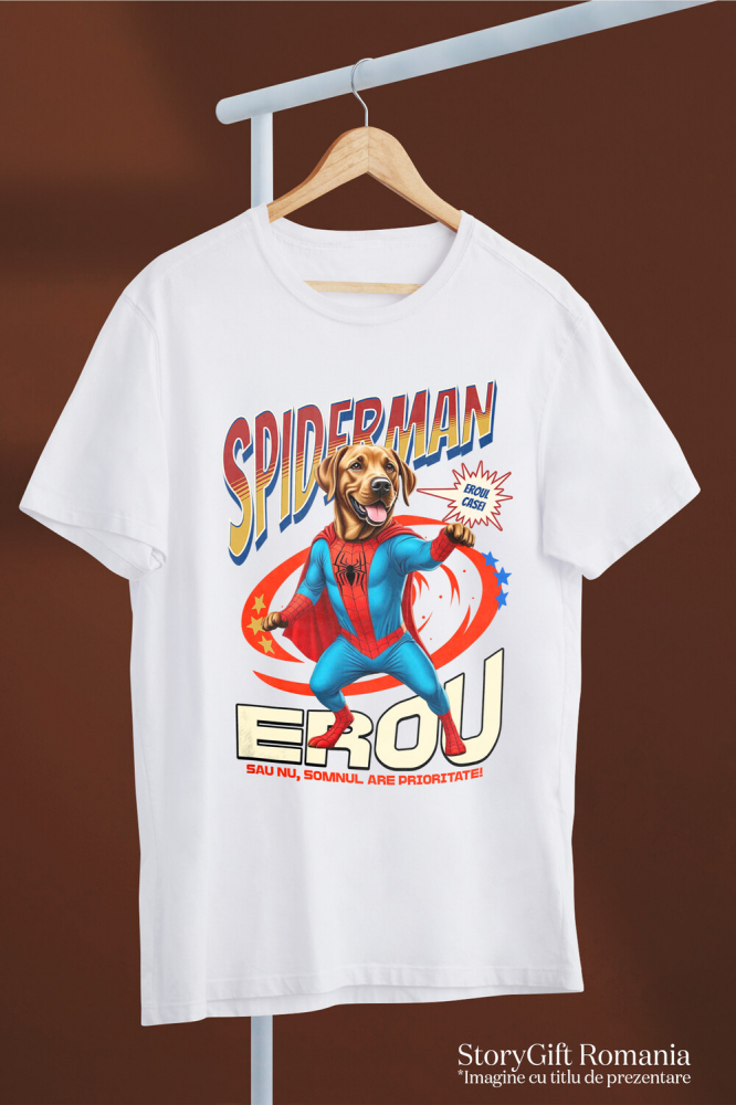 Tricou Femei, Barbati, Copii, Fata, Baiat, Unisex Personalizat Labrador Retriever în Costum Spider-Man - Cadou Personalizat pentru Copii și Familie [3]