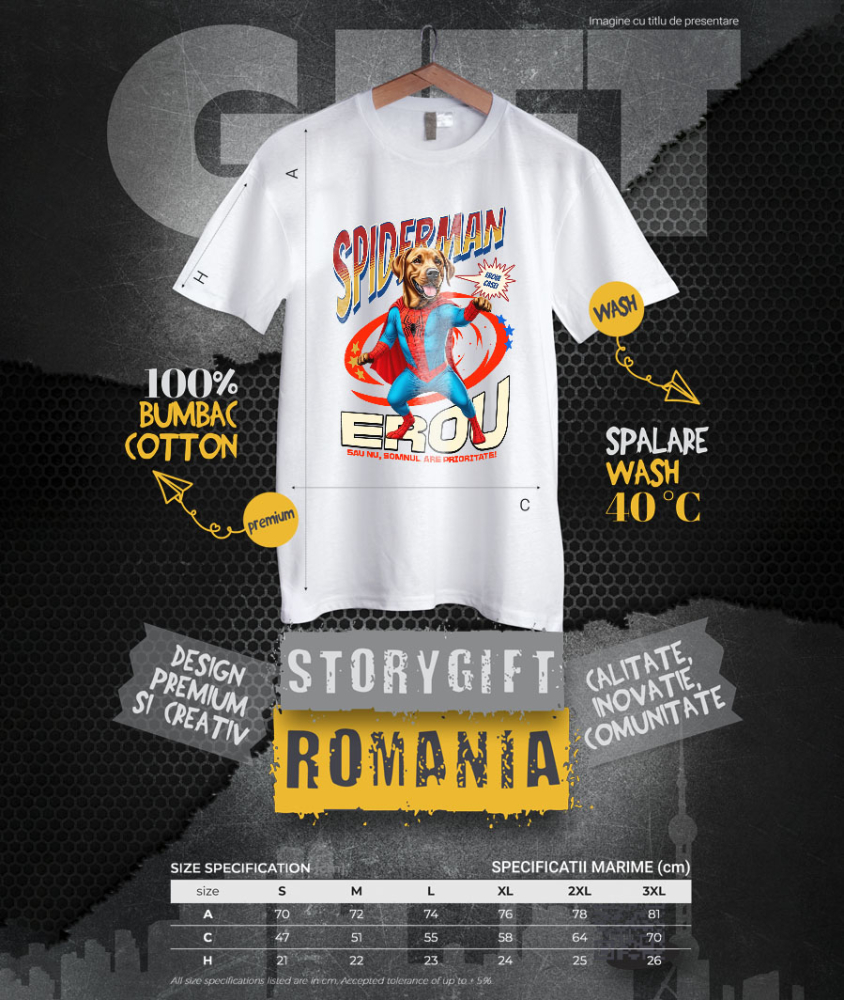 Tricou Femei, Barbati, Copii, Fata, Baiat, Unisex Personalizat Labrador Retriever în Costum Spider-Man - Cadou Personalizat pentru Copii și Familie [4]