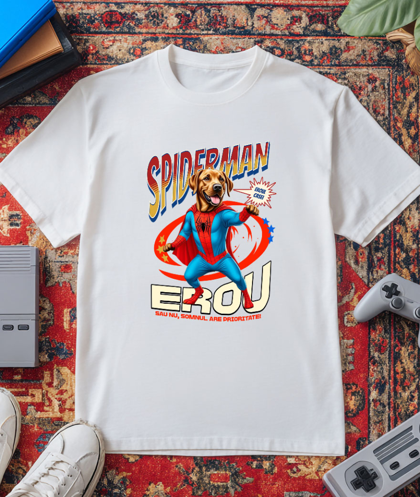 Tricou Femei, Barbati, Copii, Fata, Baiat, Unisex Personalizat Labrador Retriever în Costum Spider-Man - Cadou Personalizat pentru Copii și Familie [3]