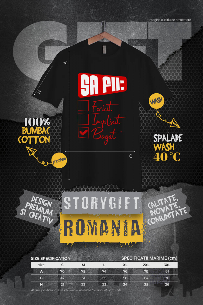 Tricou Femei, Barbati, Copii, Fata, Baiat, Unisex Personalizat Lista de Bifat - Fericire, Bogăție și Succes Financiar [4]