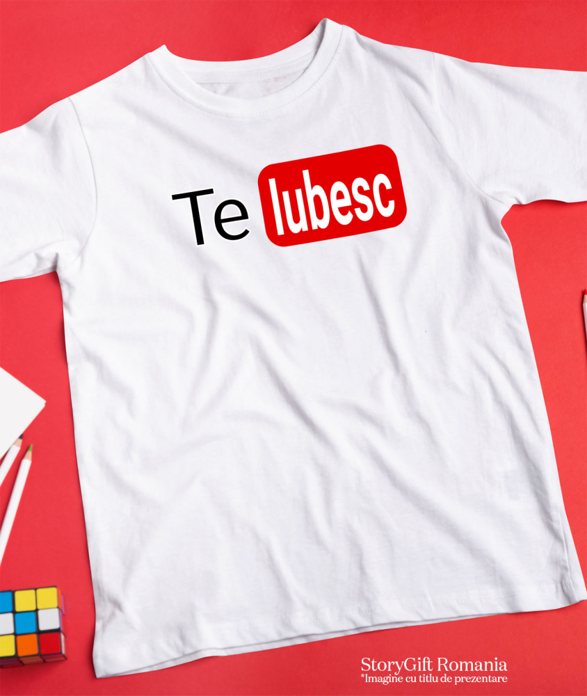 Tricou Femei, Barbati, Copii, Fata, Baiat, Unisex Personalizat „Logo Platforma Streaming Video - Cadou Personalizat Iubita, Valentine's Day și Dragobete” [3]