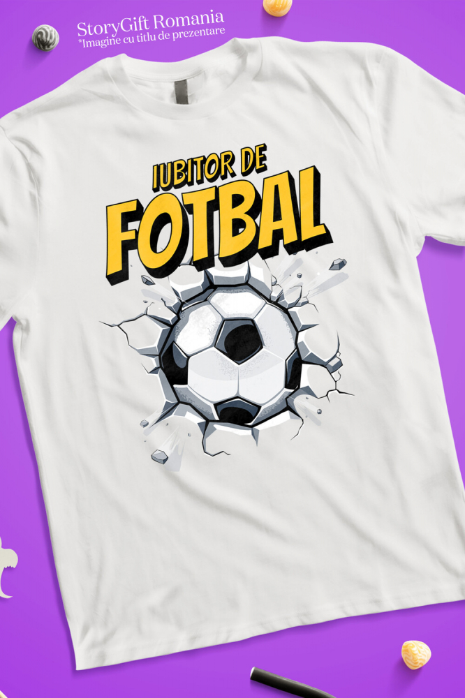 Tricou Femei, Barbati, Copii, Fata, Baiat, Unisex Personalizat Lovitură Minge Fotbal – Design Motivațional pentru Iubitorii de Sport [3]