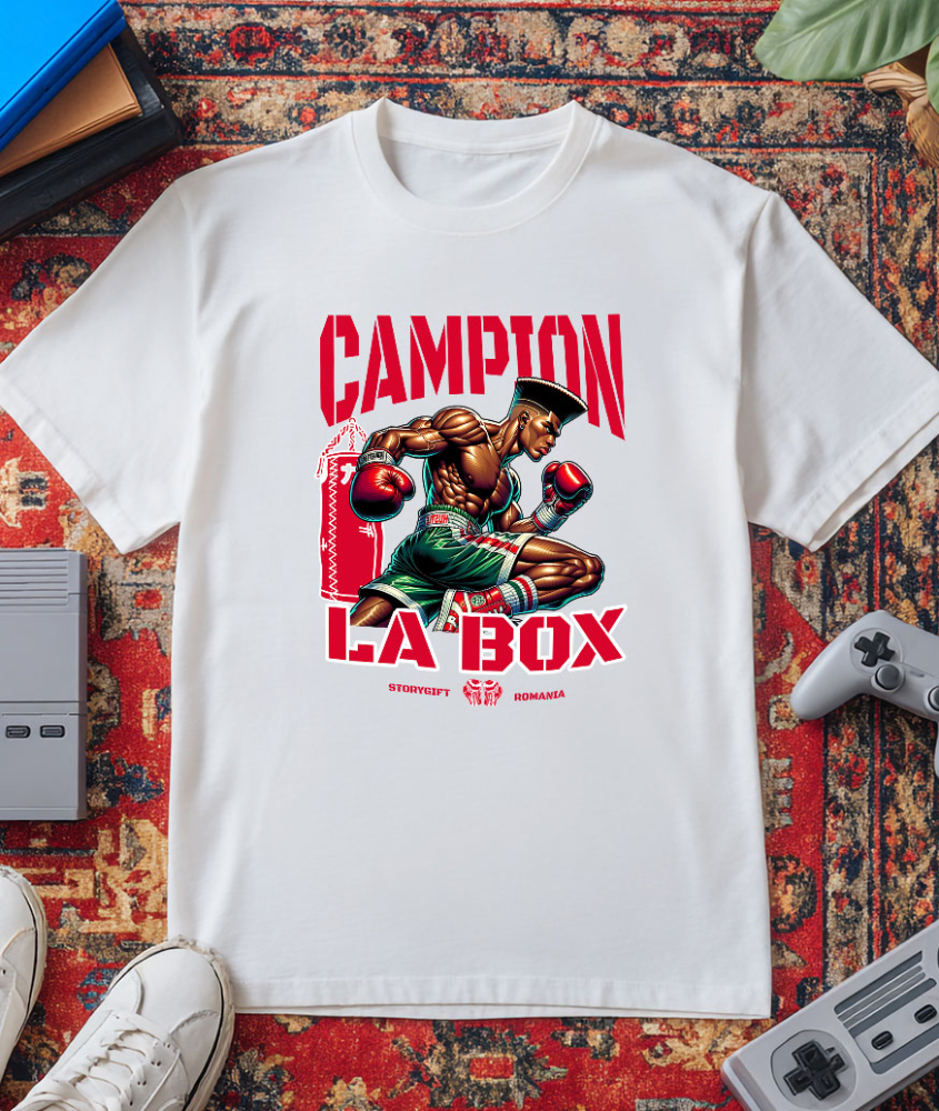 Tricou Femei, Barbati, Copii, Fata, Baiat, Unisex Personalizat Luptător Puternic De Box – Design Sportiv Personalizat Pentru Campioni [3]