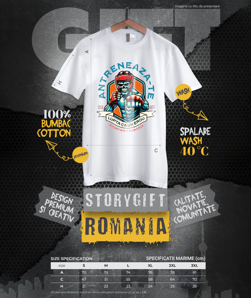 Tricou Femei, Barbati, Copii, Fata, Baiat, Unisex Personalizat Luptător MMA – Motivație, Forță și Spirit de Competitie [4]