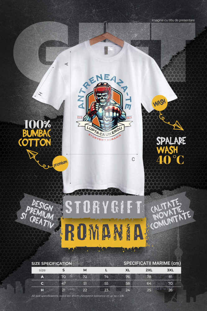 Tricou Femei, Barbati, Copii, Fata, Baiat, Unisex Personalizat Luptător MMA – Motivație, Forță și Spirit de Competitie [4]