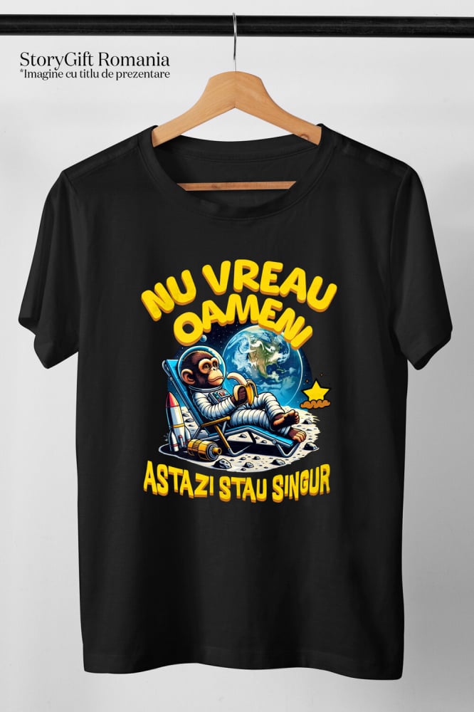 Tricou Femei, Barbati, Copii, Fata, Baiat, Unisex Personalizat Maimuța Spațială pe Lună la Plajă - Cadou Relaxant și Amuzant pentru Copii [3]