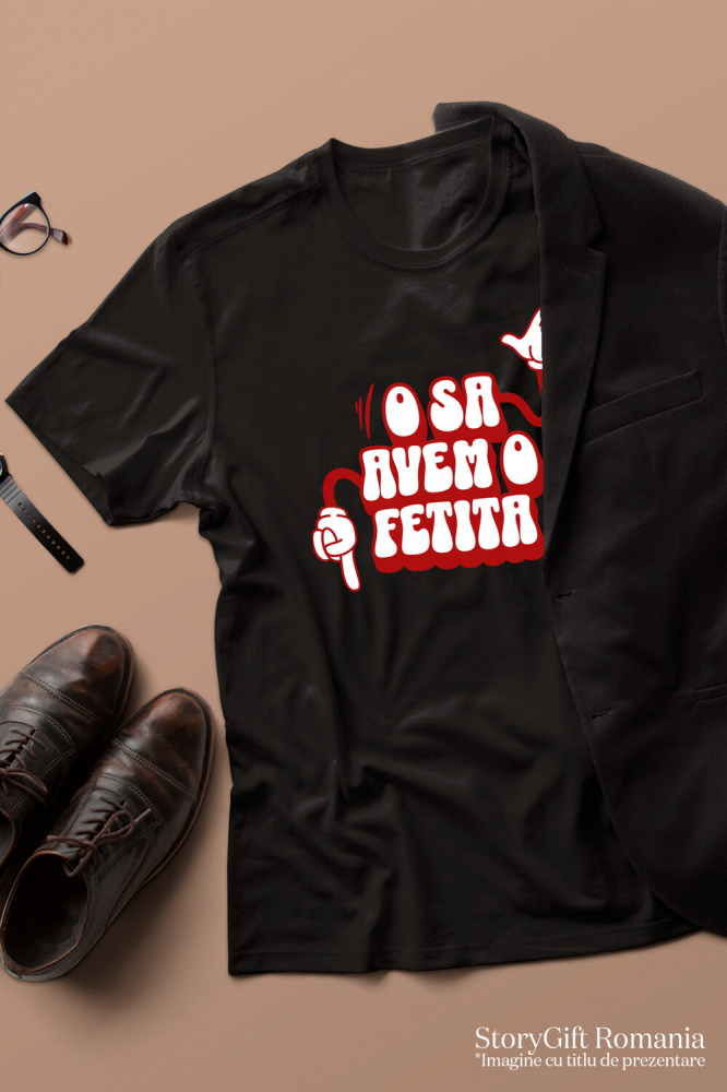 Tricou Femei, Barbati, Copii, Fata, Baiat, Unisex Personalizat Cadou Personalizat „O Să Avem O Fetiță” | Mâini Stil Mickey Mouse pentru Viitori Părinți [3]