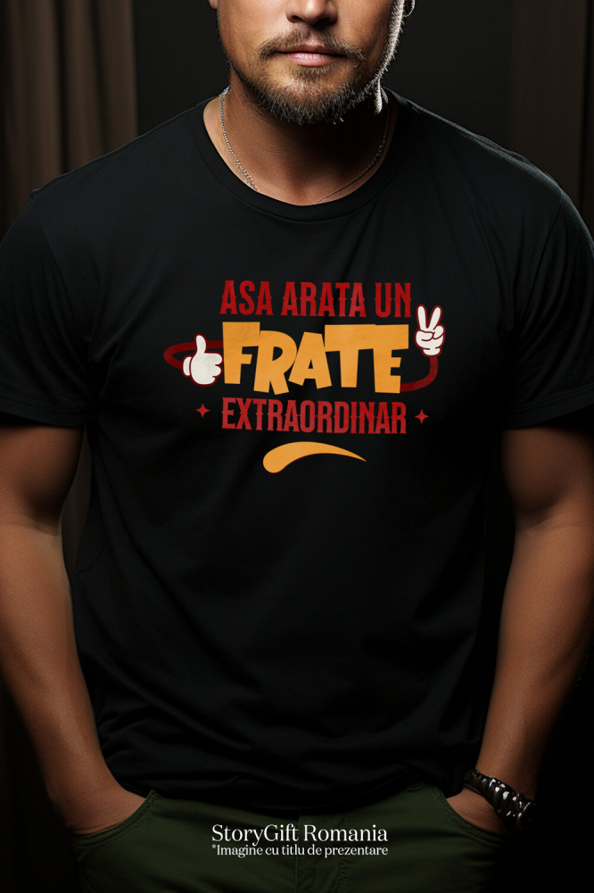 Tricou Femei, Barbati, Copii, Fata, Baiat, Unisex Personalizat Cadou Personalizat pentru Frate | Mickey Mouse | Semn Pace și OK | Familie și Iubire [2]