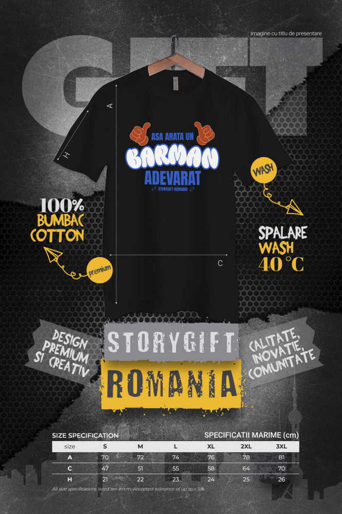 Tricou Femei, Barbati, Copii, Fata, Baiat, Unisex Personalizat „Cană Personalizată „Semn OK” - Cadou pentru Barmani Adevărați și Iubitorii de Băuturi” [4]