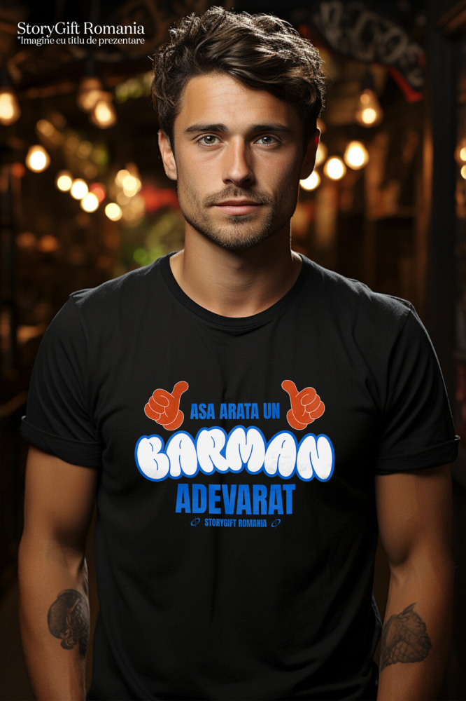 Tricou Femei, Barbati, Copii, Fata, Baiat, Unisex Personalizat „Cană Personalizată „Semn OK” - Cadou pentru Barmani Adevărați și Iubitorii de Băuturi” [2]