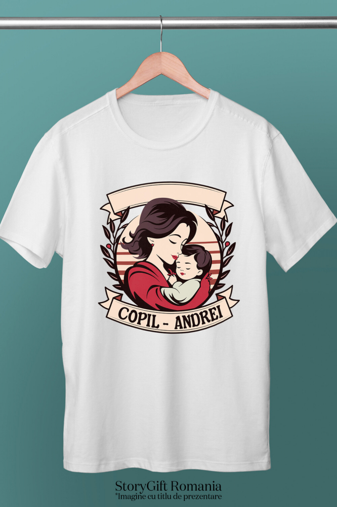 Tricou Femei, Barbati, Copii, Fata, Baiat, Unisex Personalizat Mama și Copil - „Iubire Eternă” | Cadou Personalizat pentru Familie [3]