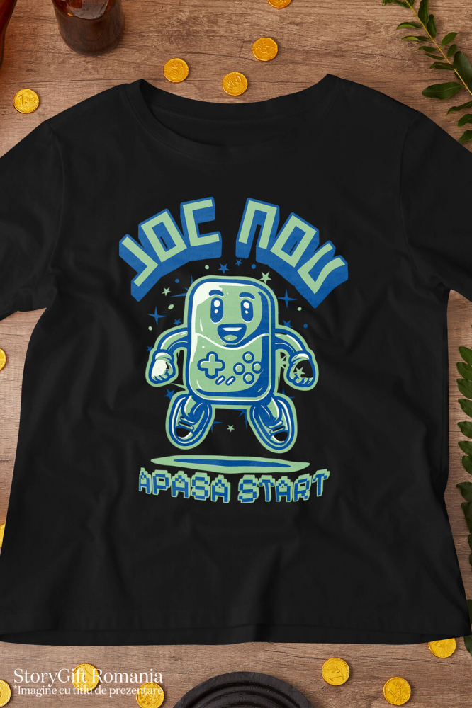 Tricou Femei, Barbati, Copii, Fata, Baiat, Unisex Personalizat Manetă Jocuri Vintage „Joc Nou Apasă Start” - Cadou Personalizat Retro pentru Iubitorii de Gaming [3]