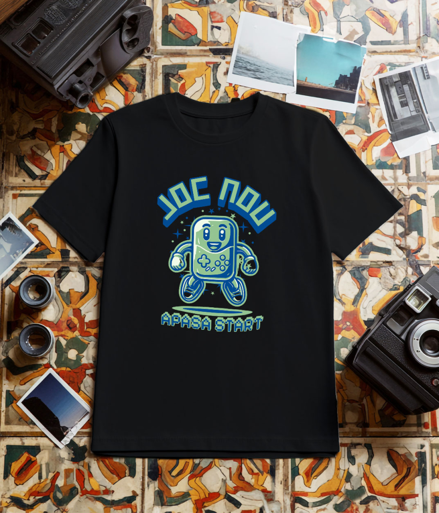 Tricou Femei, Barbati, Copii, Fata, Baiat, Unisex Personalizat Manetă Jocuri Vintage „Joc Nou Apasă Start” - Cadou Personalizat Retro pentru Iubitorii de Gaming [3]