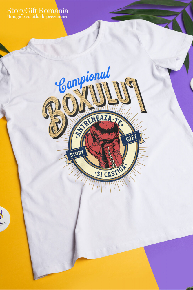 Tricou Femei, Barbati, Copii, Fata, Baiat, Unisex Personalizat Mănușă de Box – Design Motivațional pentru Sportivi și Luptători [3]