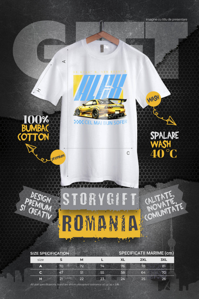 Tricou Femei, Barbati, Copii, Fata, Baiat, Unisex Personalizat Mașină De Lux – Performanță și Viteză Pentru Pasionați Auto [4]