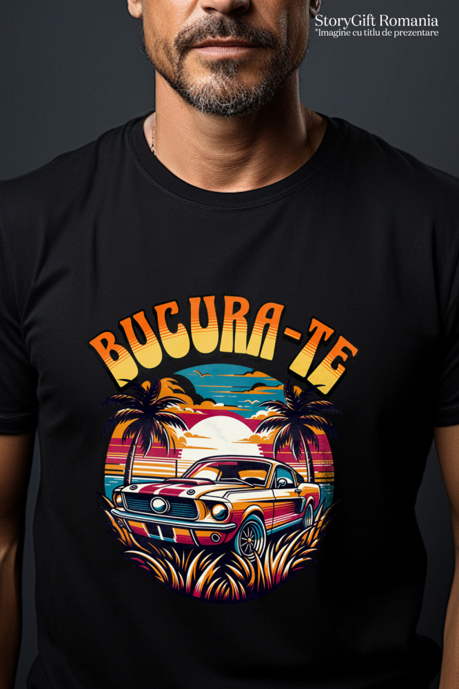 Tricou Femei, Barbati, Copii, Fata, Baiat, Unisex Personalizat Mașină Vintage de Curse – Apus de Soare pe Insulă Tropicală [2]