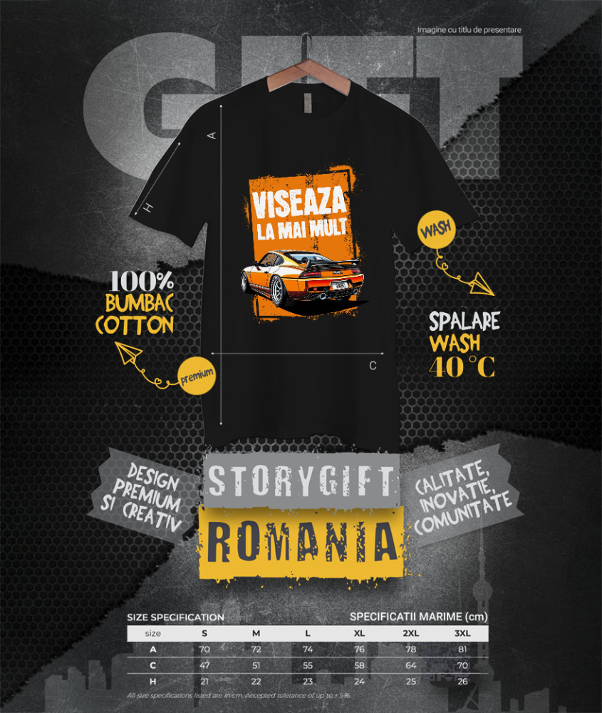 Tricou Femei, Barbati, Copii, Fata, Baiat, Unisex Personalizat Mașină De Curse Tunată – Putere, Viteză și Motivație [4]