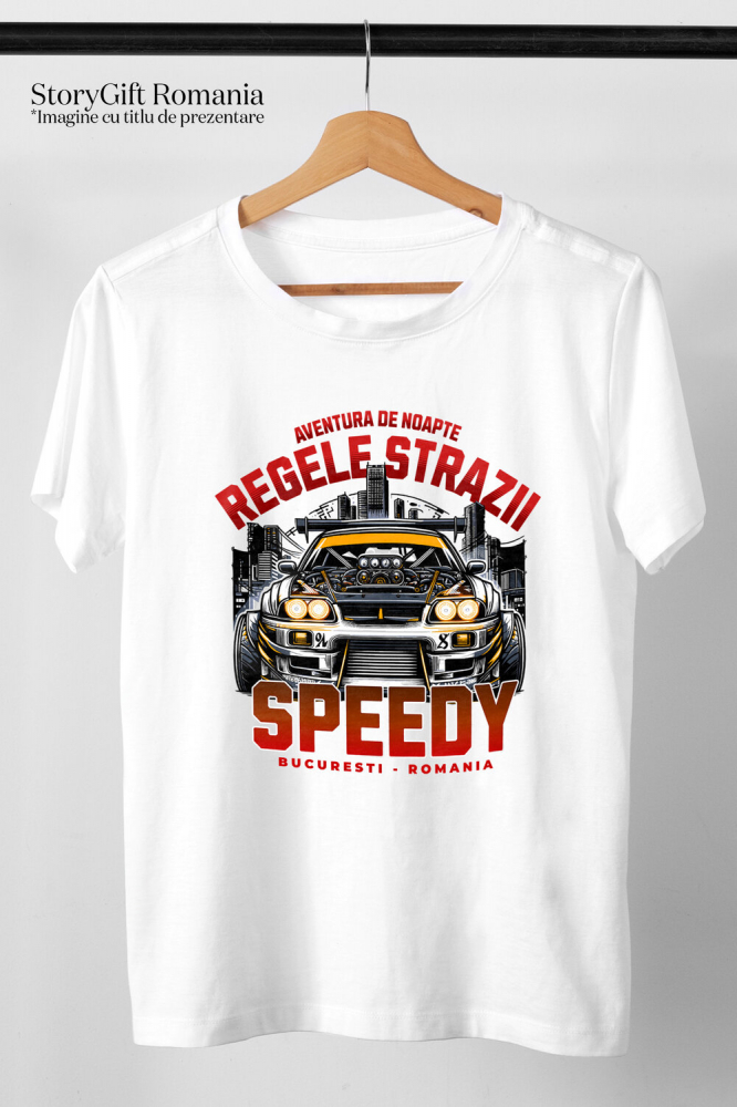 Tricou Femei, Barbati, Copii, Fata, Baiat, Unisex Personalizat Tricou Regele Curse Ilegale – Mașină Fără Capotă pentru Fanii Motorsportului [3]