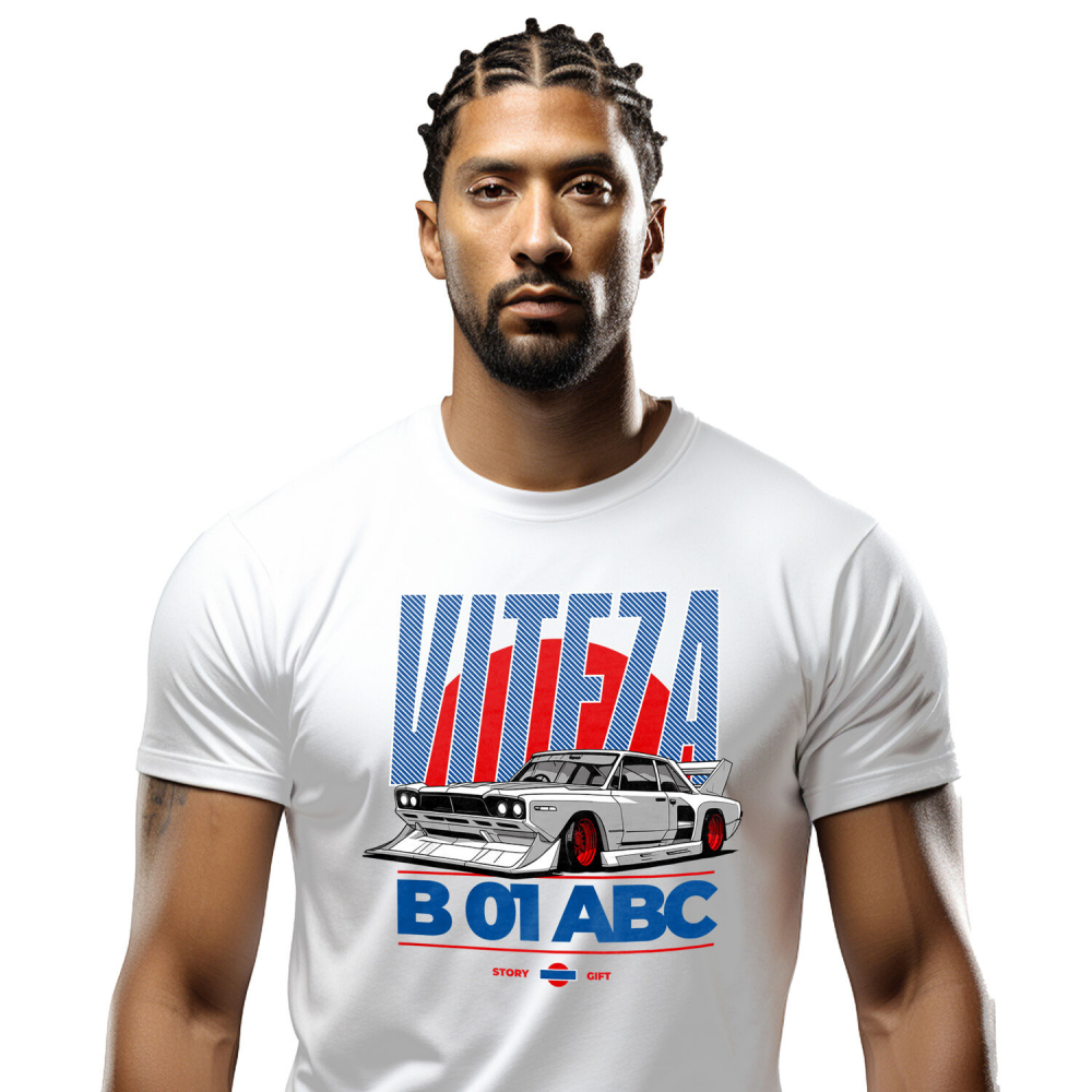 Tricou Femei, Barbati, Copii, Fata, Baiat, Unisex Personalizat Mașină Gri De Curse – Motor Puternic și Roți Roșii pentru Viteză Extremă [1]