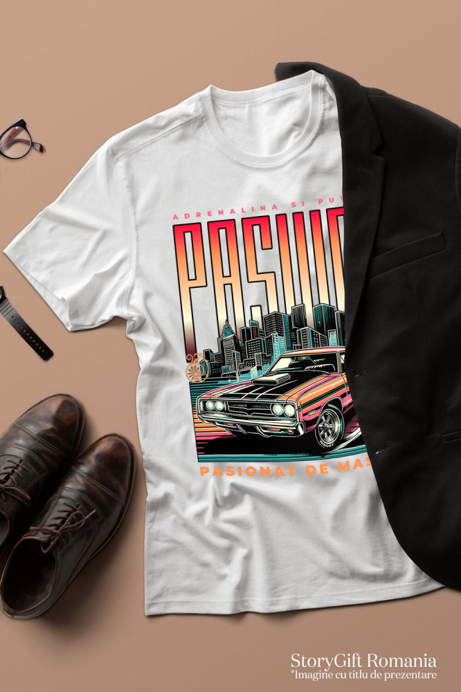 Tricou Femei, Barbati, Copii, Fata, Baiat, Unisex Personalizat Tricou Drifting – Mașină Tunată Roșie în Oraș Noaptea [3]