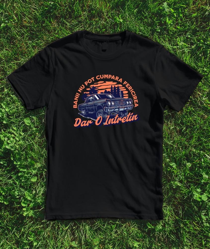 Tricou Femei, Barbati, Copii, Fata, Baiat, Unisex Personalizat Mașină Vintage în Oraș – Curse Ilegale și Viteză Maximă [3]