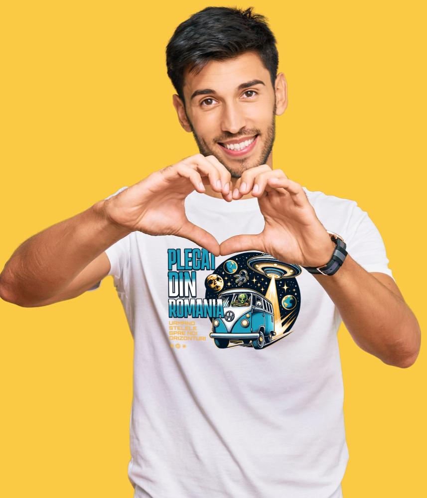 Tricou Femei, Barbati, Copii, Fata, Baiat, Unisex Personalizat Mașină Vintage Pe Lună – Aventură Cosmică Cu Extratereștri Și Astronauți [2]