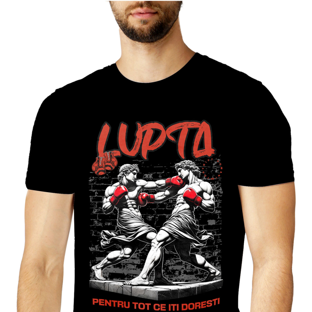 Tricou Femei, Barbati, Copii, Fata, Baiat, Unisex Personalizat Meci de Box Între Statui – Design Stil Grecesc pentru Cadouri Personalizate [1]