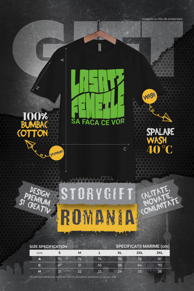 Tricou Femei, Barbati, Copii, Fata, Baiat, Unisex Personalizat Mesaj Haios „Lasați femeile să facă ce vor” – Cadou Personalizat Amuzant [4]