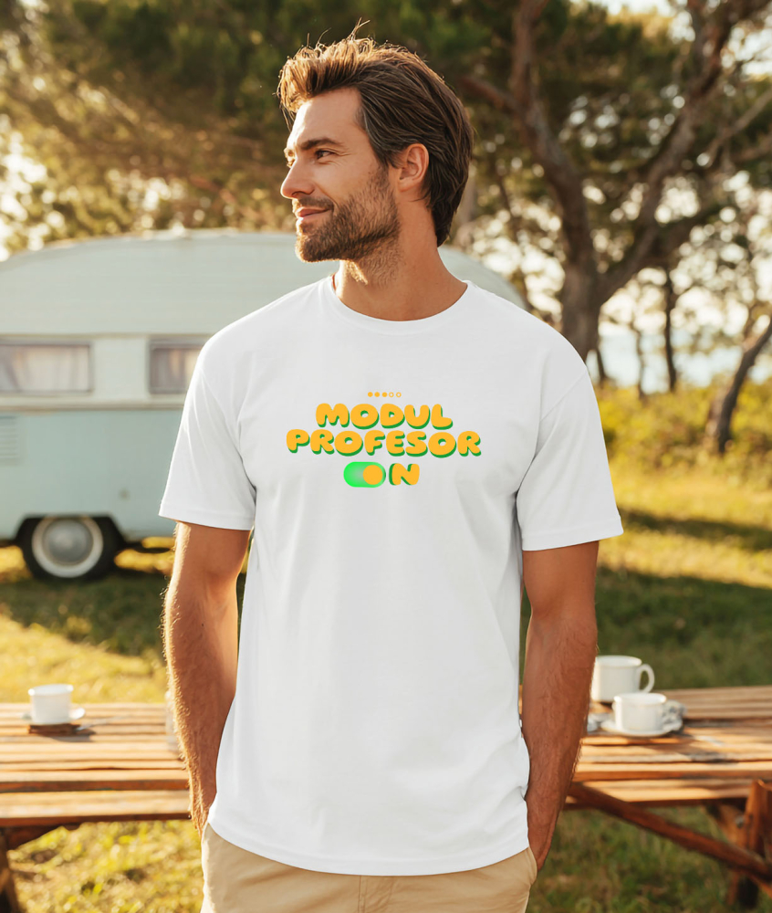 Tricou Femei, Barbati, Copii, Fata, Baiat, Unisex Personalizat Mesaj Colorat – Buton ON/OFF, Profesor, Educație și Inspirație [2]
