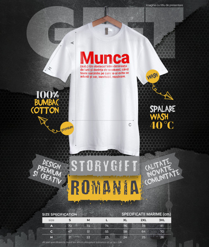 Tricou Femei, Barbati, Copii, Fata, Baiat, Unisex Personalizat Mesaj Haios – Definiție Amuzantă, Glumă și Sarcasm în Română [4]