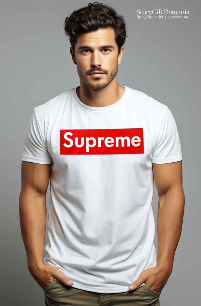 Tricou Femei, Barbati, Copii, Fata, Baiat, Unisex Personalizat Lux Fashion Trend Supreme - Stil Elegant cu Mesaj Puternic în Roșu [2]
