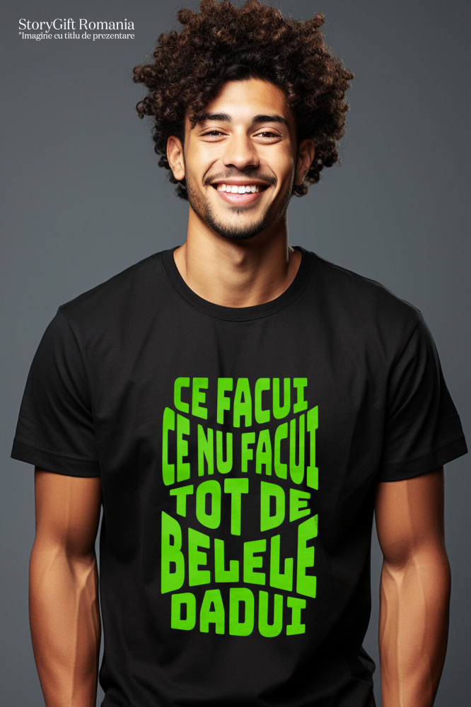 Tricou Femei, Barbati, Copii, Fata, Baiat, Unisex Personalizat Mesaj Oltean Amuzant – Iluzie Optică și Glume Personalizate pentru Tati și Prieteni [2]