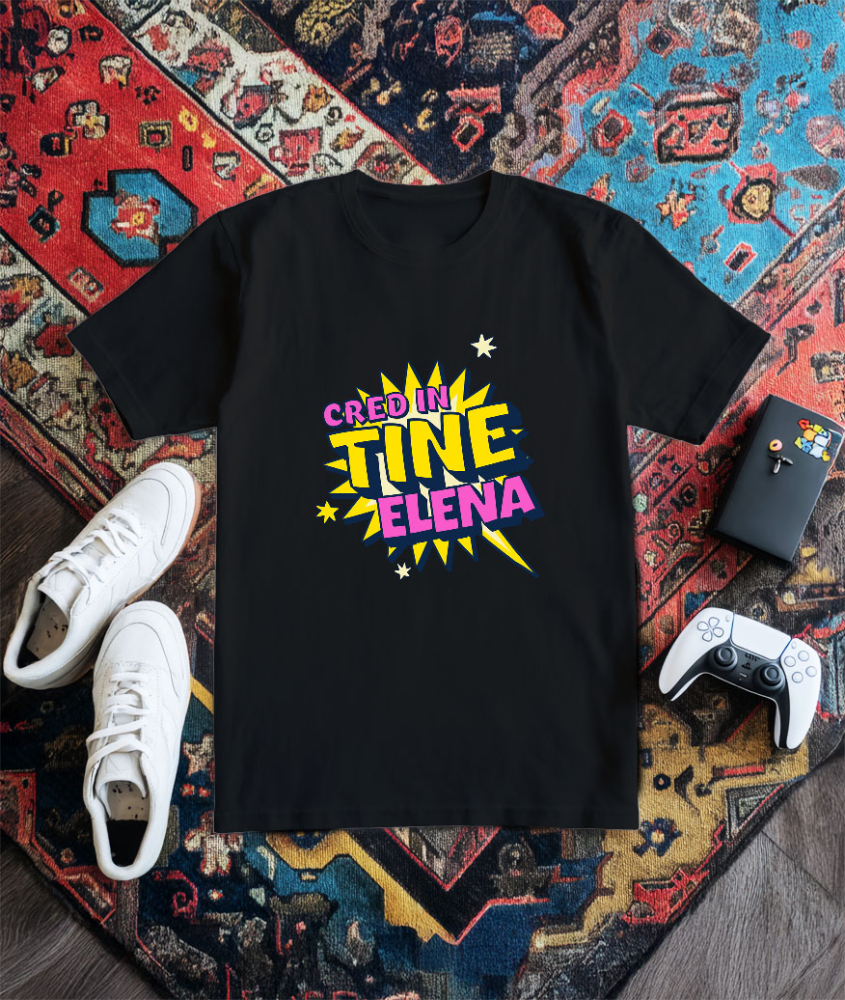 Tricou Femei, Barbati, Copii, Fata, Baiat, Unisex Personalizat „Cred în Tine Elena” - Mesaj Motivațional Personalizat pentru Femei | Cadouri cu Putere și Determinare [3]