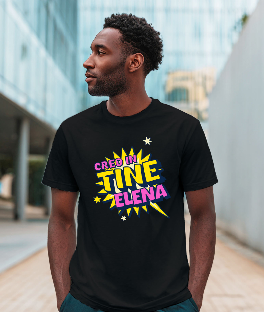 Tricou Femei, Barbati, Copii, Fata, Baiat, Unisex Personalizat „Cred în Tine Elena” - Mesaj Motivațional Personalizat pentru Femei | Cadouri cu Putere și Determinare [2]
